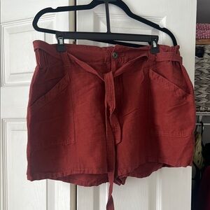 Old Navy Brick Red High-Rise Shorts